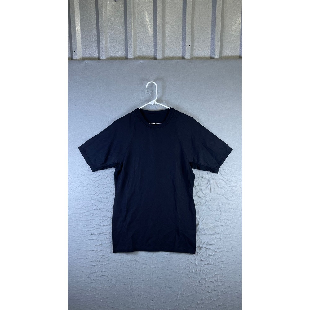 Alphalete Athletics T-Shirt Mens S Black Excellent Waffle Knit Performance Tee